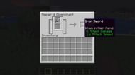 Removing the enchantment from an iron sword in Minecraft. (Image via Minecraft)
